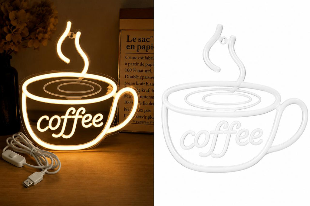 لافتة نيون LED – كوب قهوة ☕ 27*27