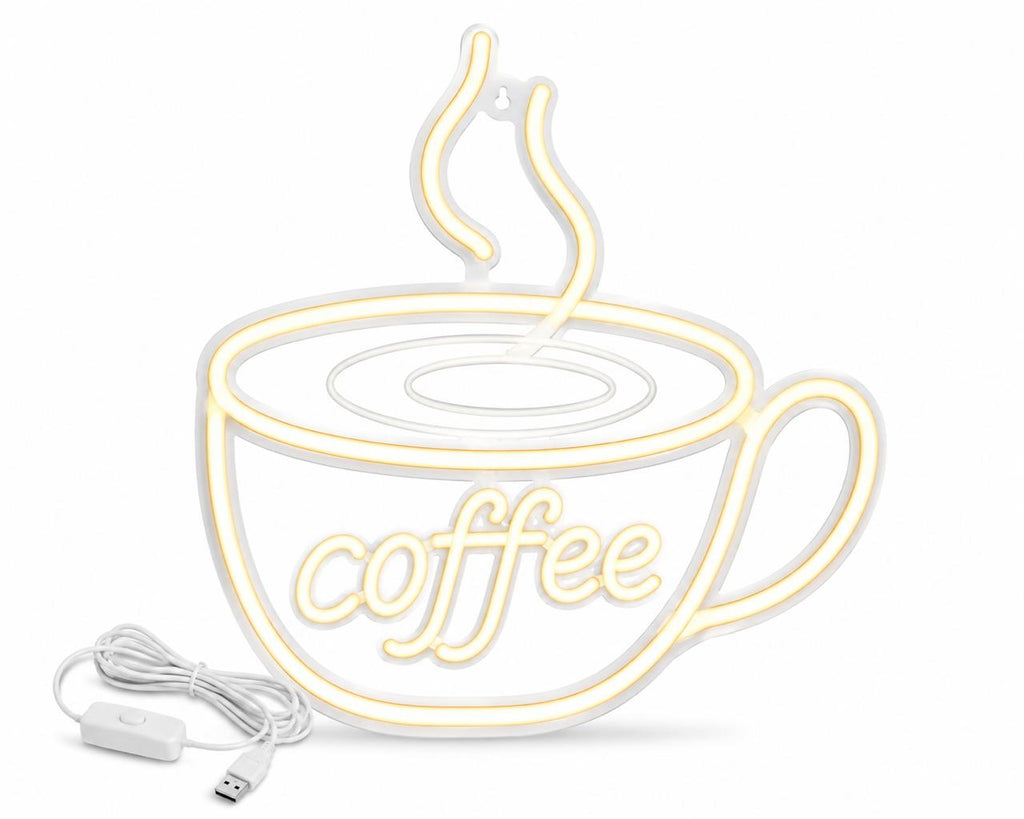 لافتة نيون LED – كوب قهوة ☕ 27*27